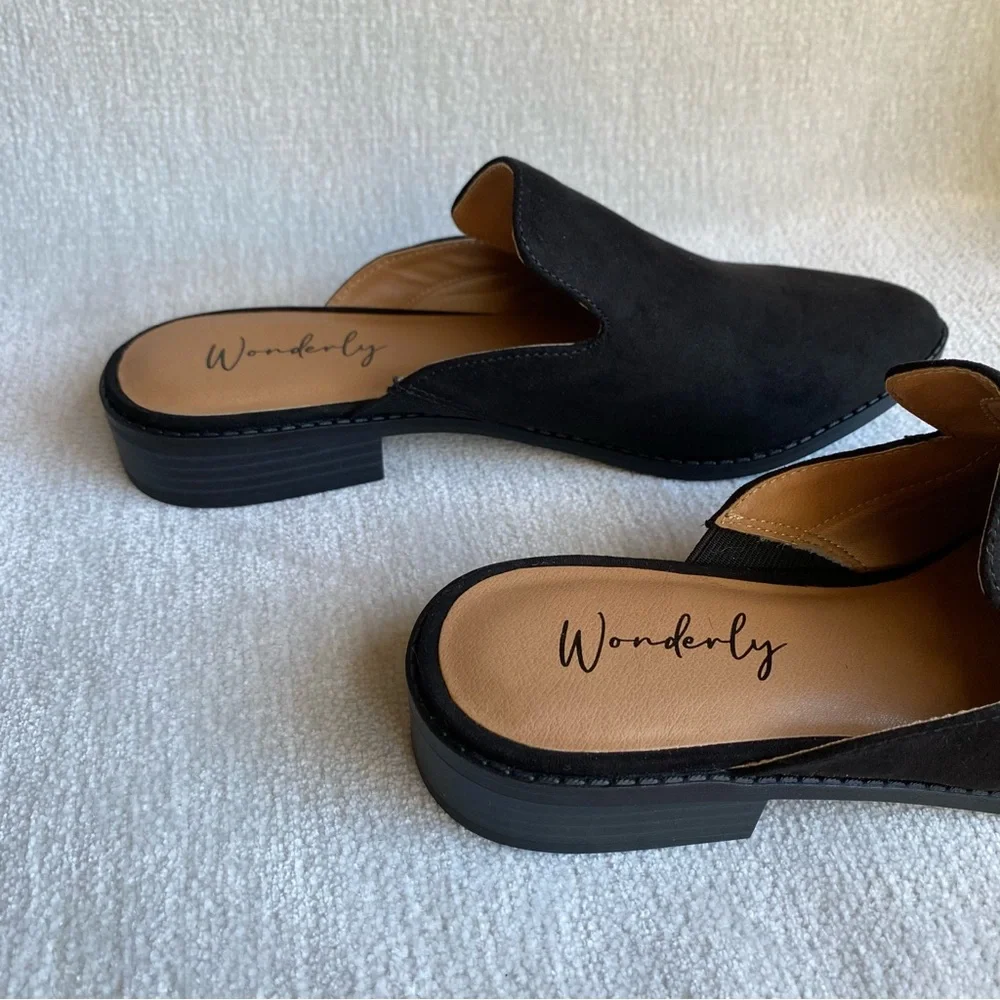 Wonderly Black Women's Mules - Picture 5 of 6